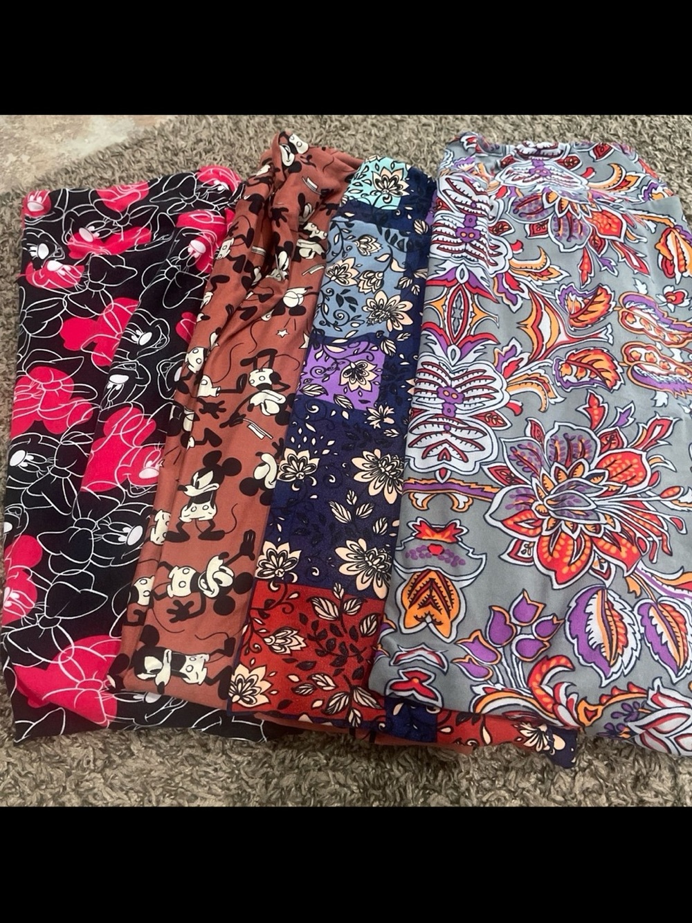 LuLaRoe bundle of 10 pairs of leggings, including Disney tall and curvy - Picture 2 of 4